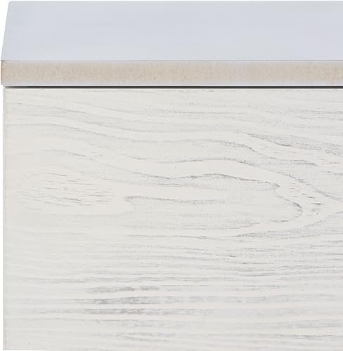 Miniatura 10 de SAFAVIEH Genevieve - Soporte de TV para pantalla plana de hasta 65 pulgadas, acabado lavado gris y blanco, gabinete de almacenamiento moderno de