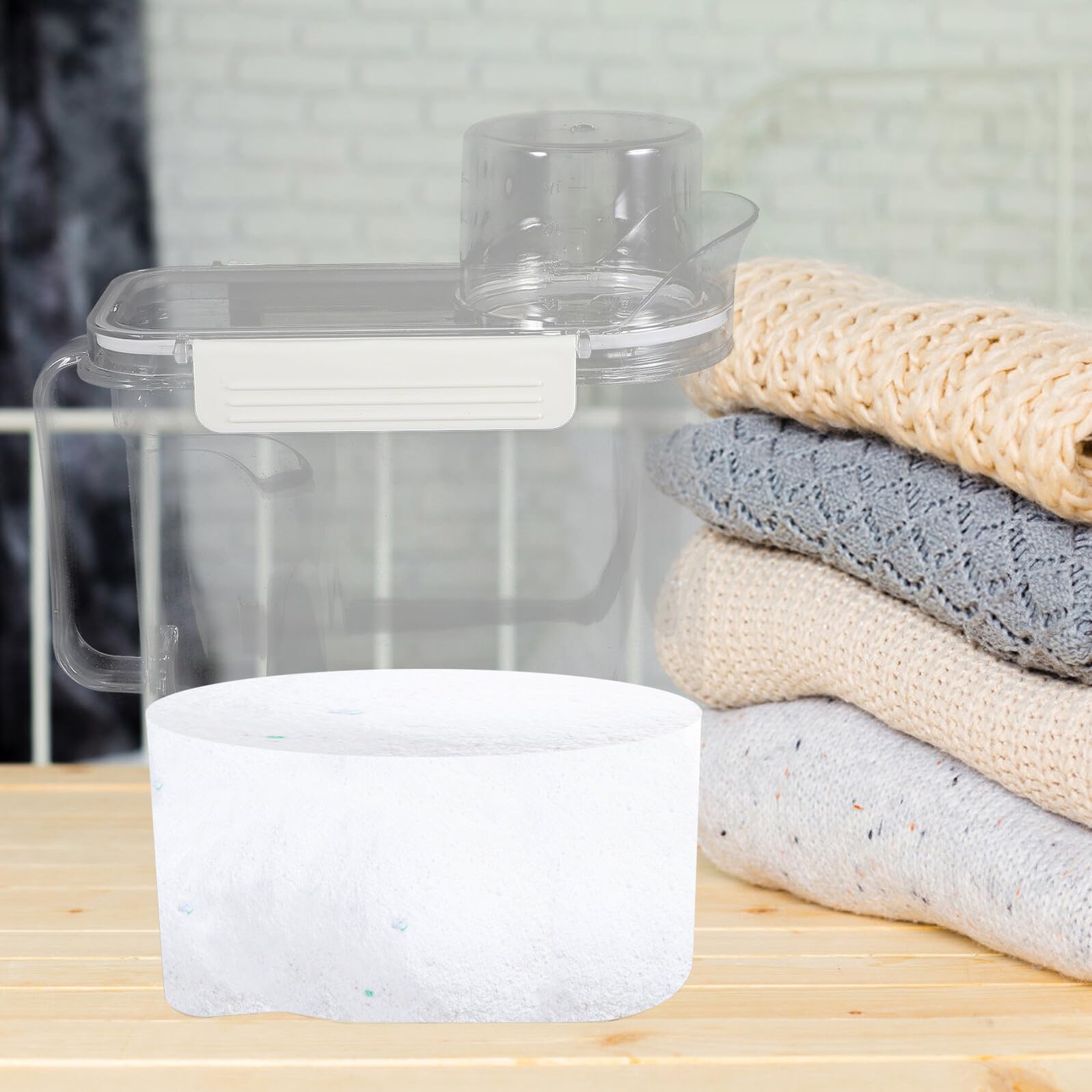 WOONEKY 2 Szt. Częściowy Przezroczysty Pojemnik Do Przechowywania Proszku Do Prania z Uszczelnianą Pokrywą Duży Szczelny Pojemnik Detergent Prania Organizacji i Pralni