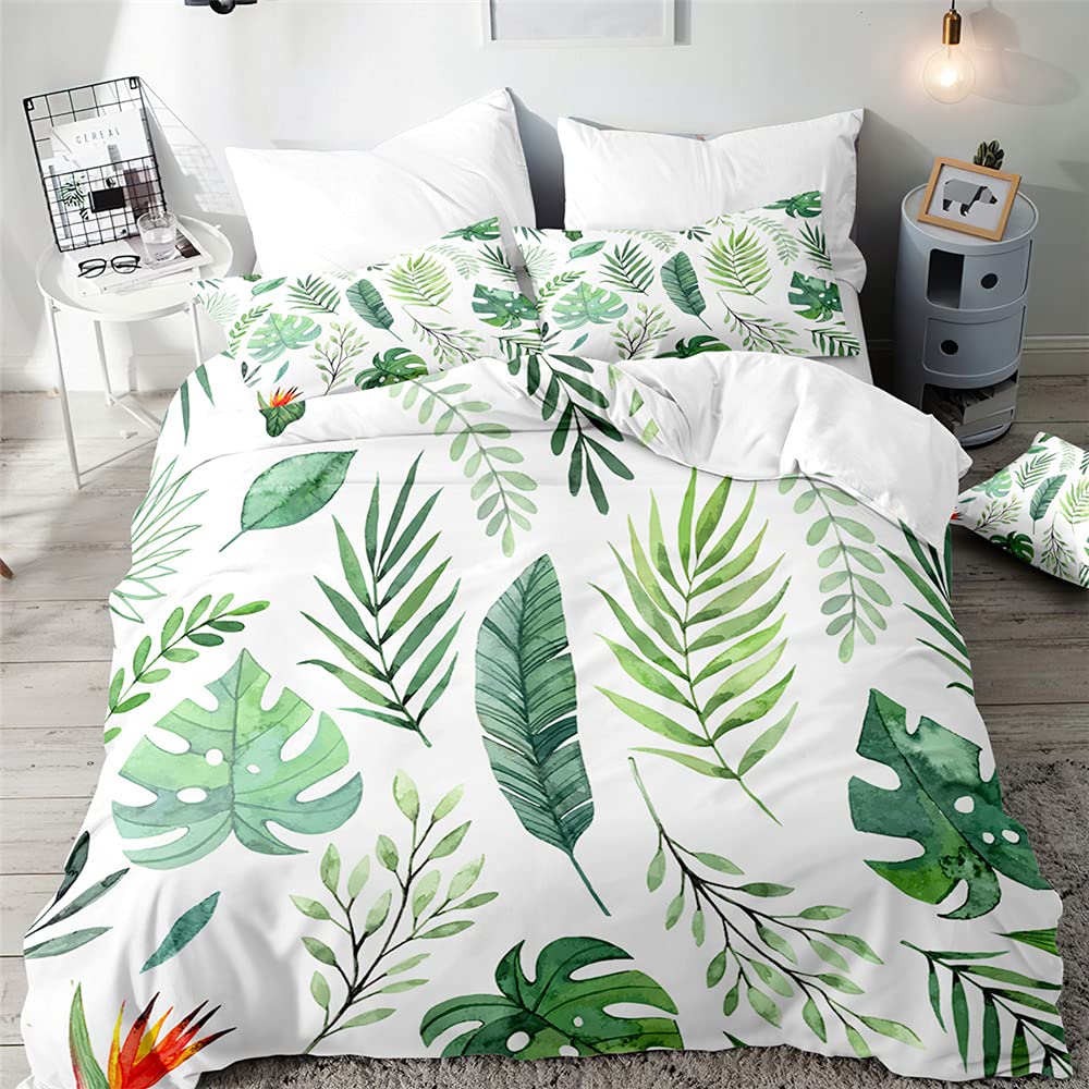 Parure copripiumino in cotone biologico con stampa floreale verde kaki 260x240 cm Maures | Maisons du Monde