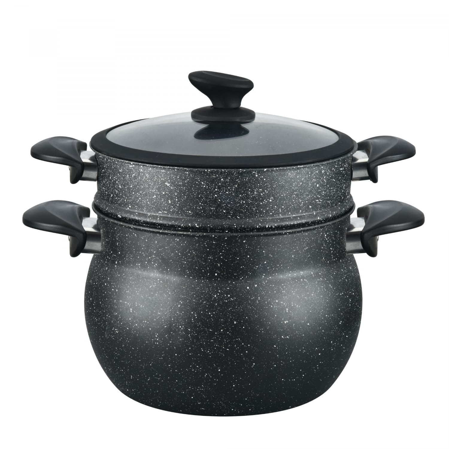 Cheffinger - Kitchen & Tableware - Pots - Best Selling Products - Cheffinger CF-COUS8: 8L Marble Coated Steam Cooker Couscous Pot