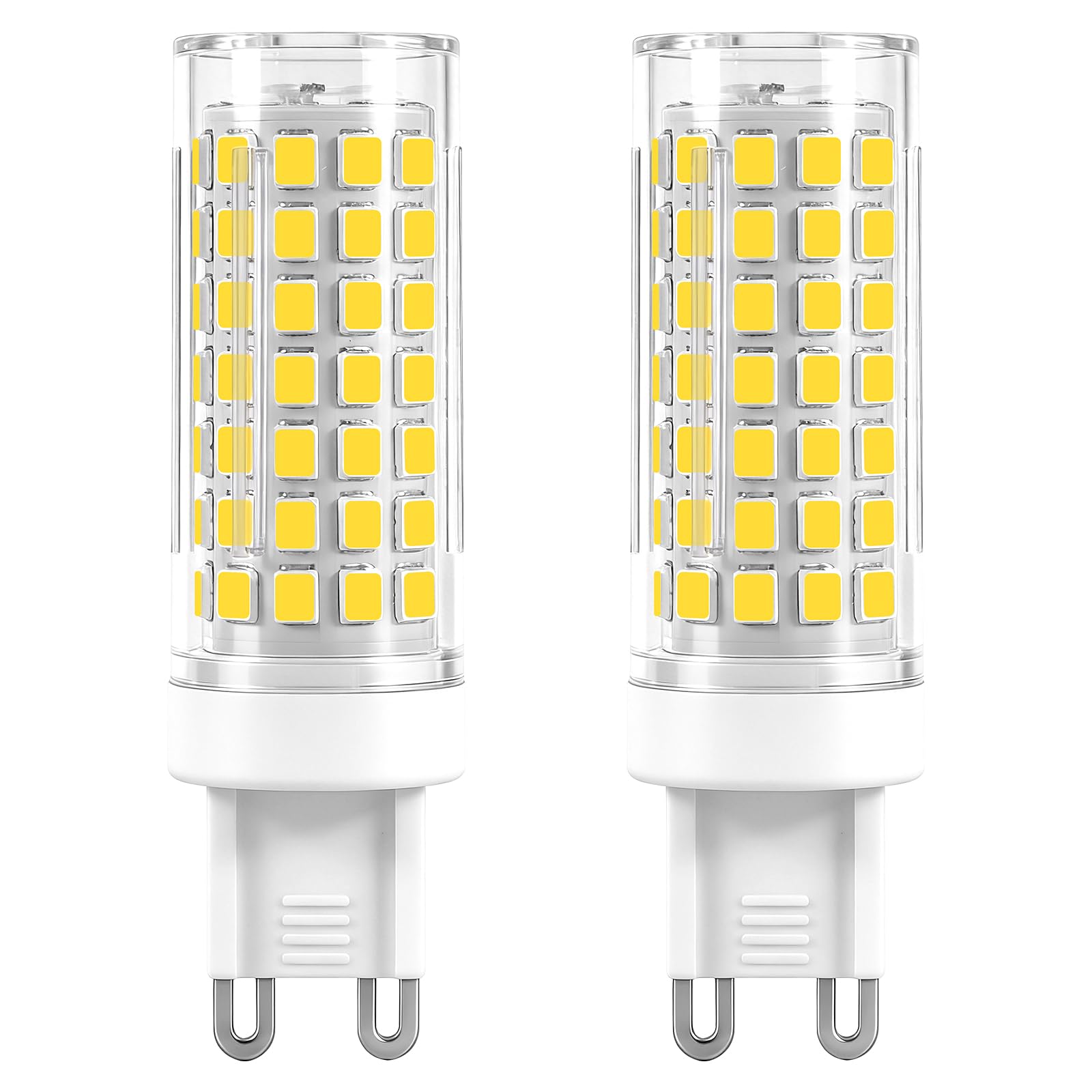 Bonping G9 LED Bulb 5W (50W Equivalent) - Dimmable 500LM No Flicker, Bi Pin Base for Chandeliers, Pendant Lights & Decorative Fixtures - Energy Saving Ceramic Base Bulb (Cool White 6000K, 2Pack)