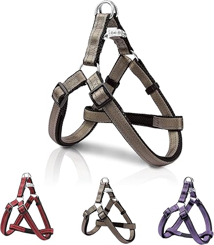 Miniatura 7 de Pawhuggies Arnés de malla reflectante sin tirones para perro arnés halter ajustable suave y resistente para cachorros en crecimiento fácil de poner