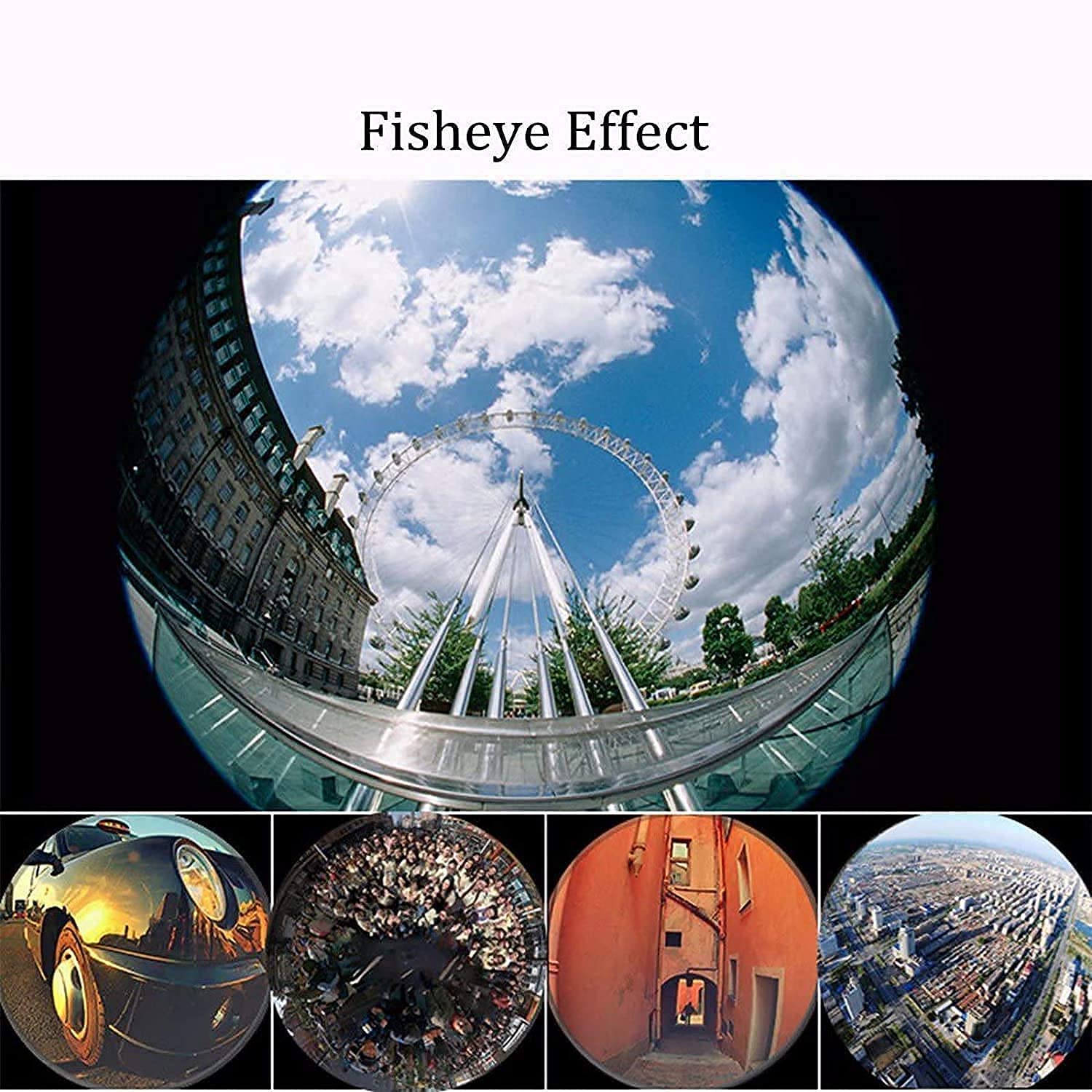 Kit d'objectif 3 en 1 Pour téléphone Portable, objectif Makro Fisheye Grand Angle (czarny)