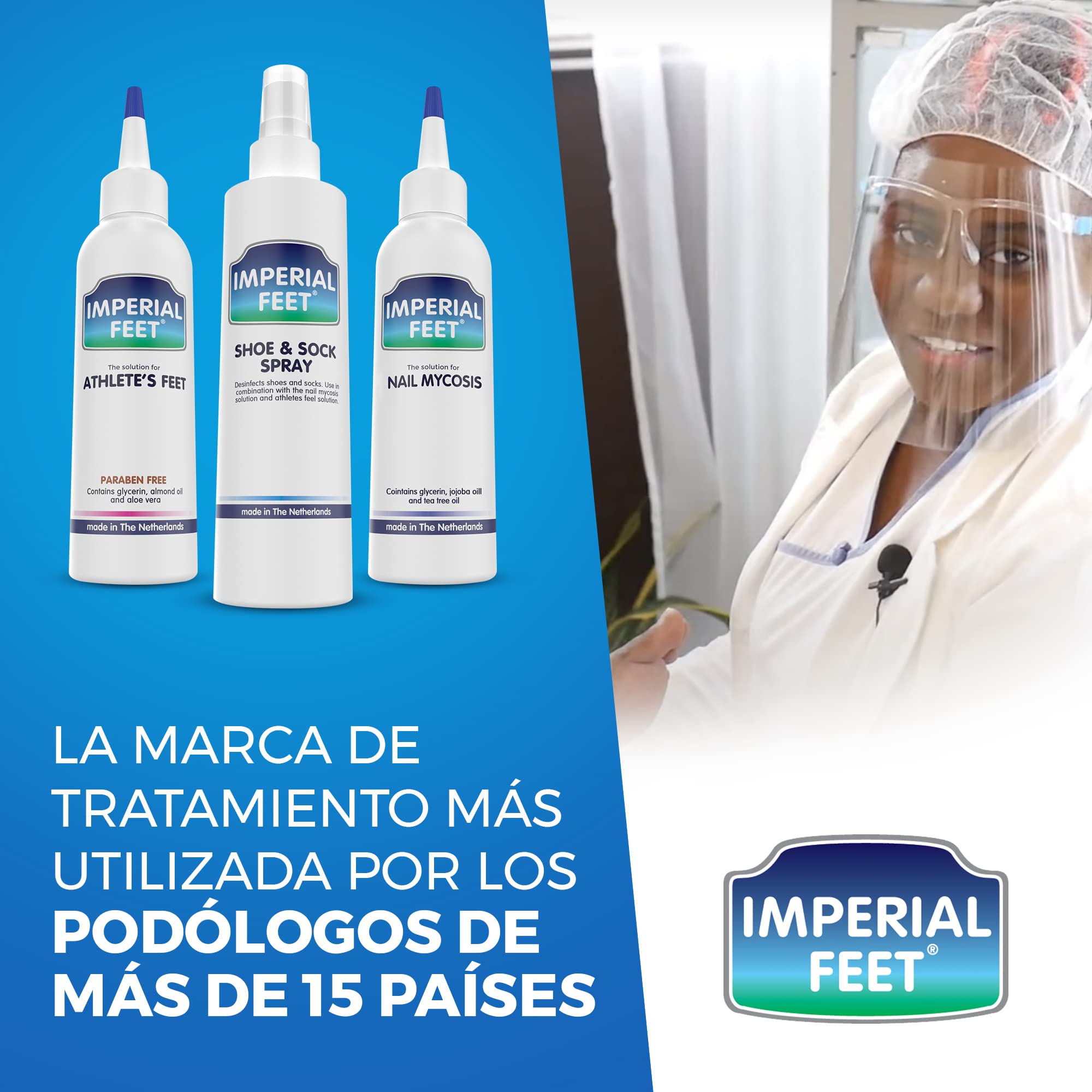 Spray Zapatos y Calcetines para el Tratamiento hongos uñas pies y Pie de atleta | Desodorante Calzado | Desinfectante Spray | 150 ML Imperial Feet