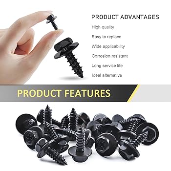 Amazon.co.jp: Fluher 車用セルフタッピング固定ボルト