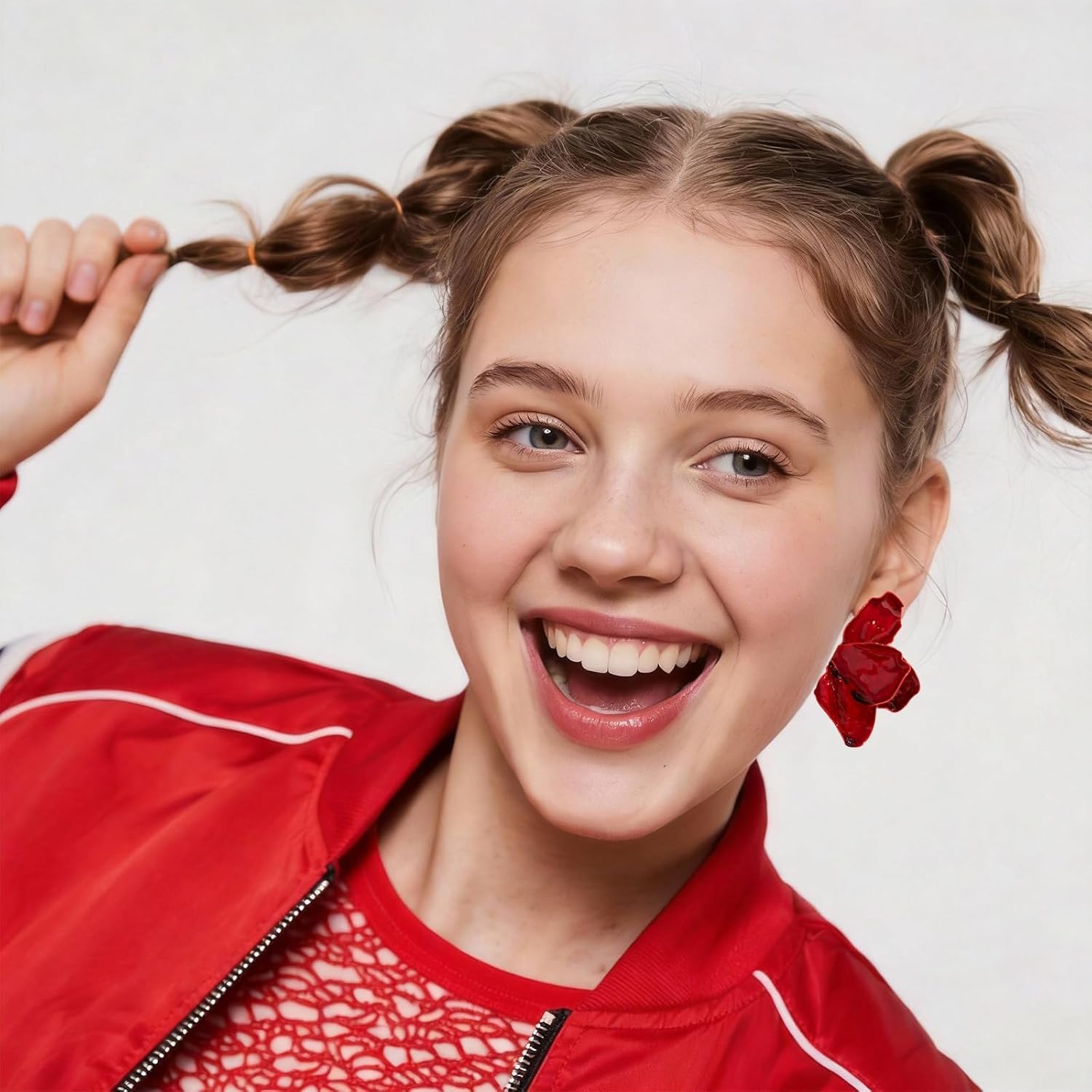 Big Flower Earrings for Women, Floral Dangle Earrings, Bohemian Statement Petal Drop Earrings, Trendy Summer Beach Jewelry Gifts for Wedding, Party, Prom - Image 5