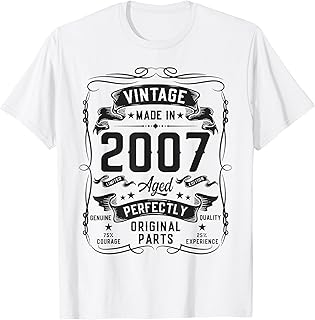 Vintage 2007 19yr 19th Birthday Gifts for Men 19 Years Old T-Shirt
