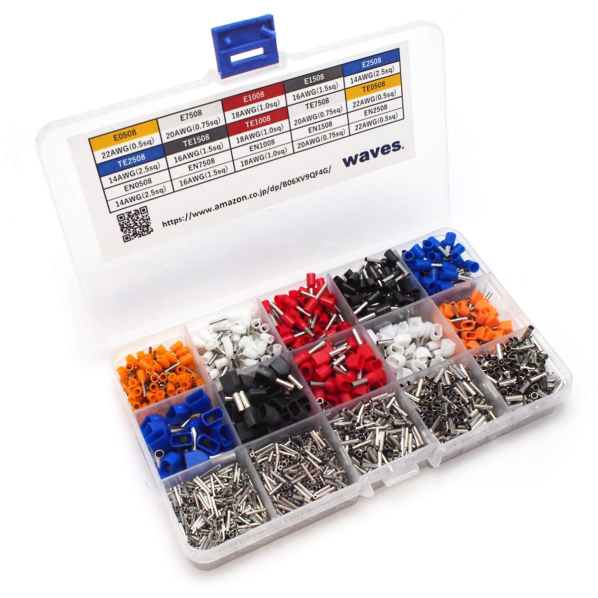 Amazon.co.jp: waves フェルール端子 棒端子セット 絶縁付棒端子
