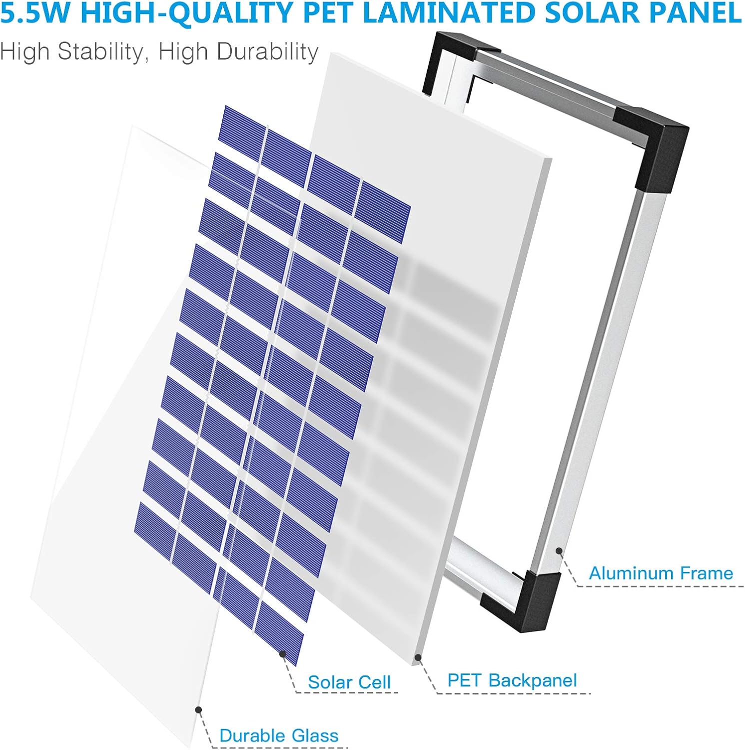 AISITIN 5.5W Solar Fountain Pump built-in 1500mAh Battery Solar Water Pump Floating Fountain with 6 Nozzles, for Bird Bath, Fish tank, Pond or Garden Decoration solar aerator pump : Patio, Lawn & Garden