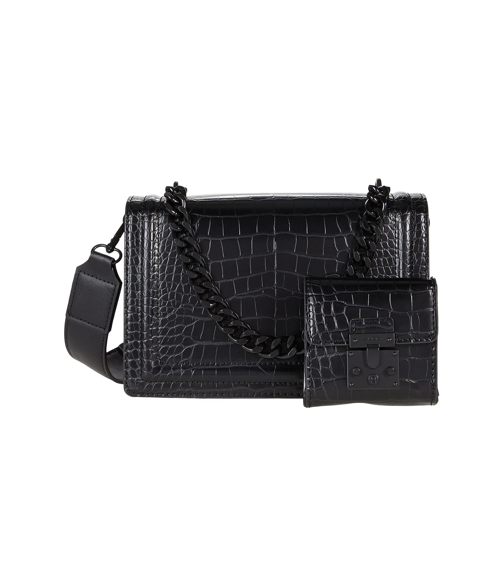 Aldo Women's Qiemar Crossbody Bag, Black/Black, Small