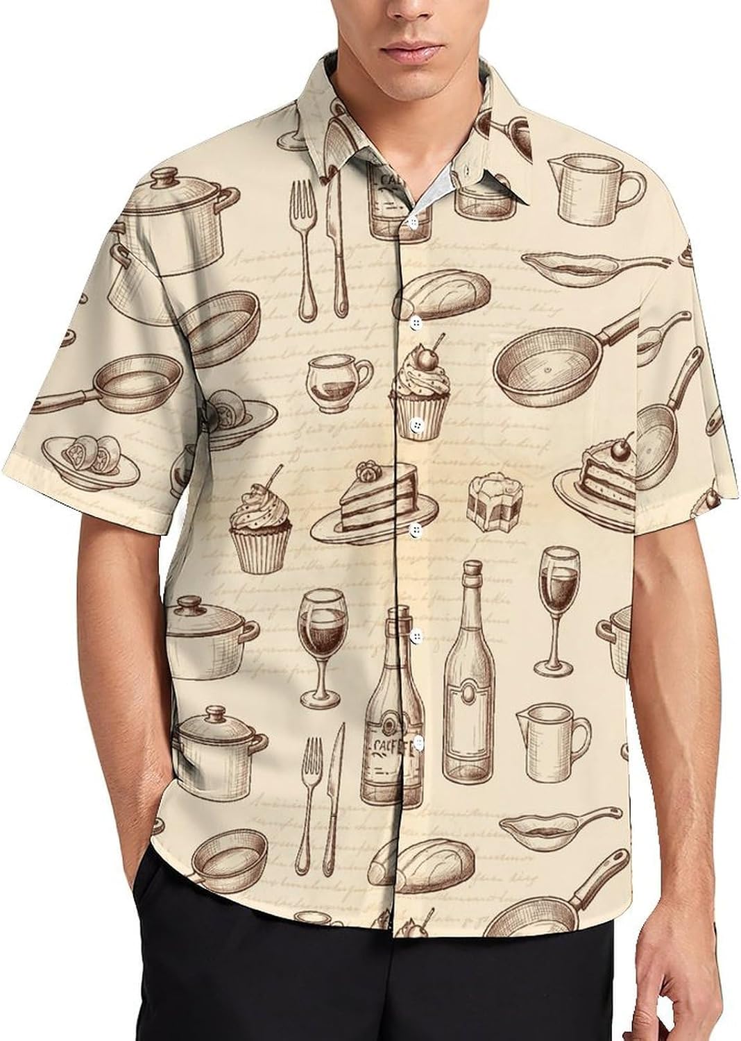 Men's Button Down Shirts Casual Short Sleeve Summer Beach Vacation Shirt with Pocket