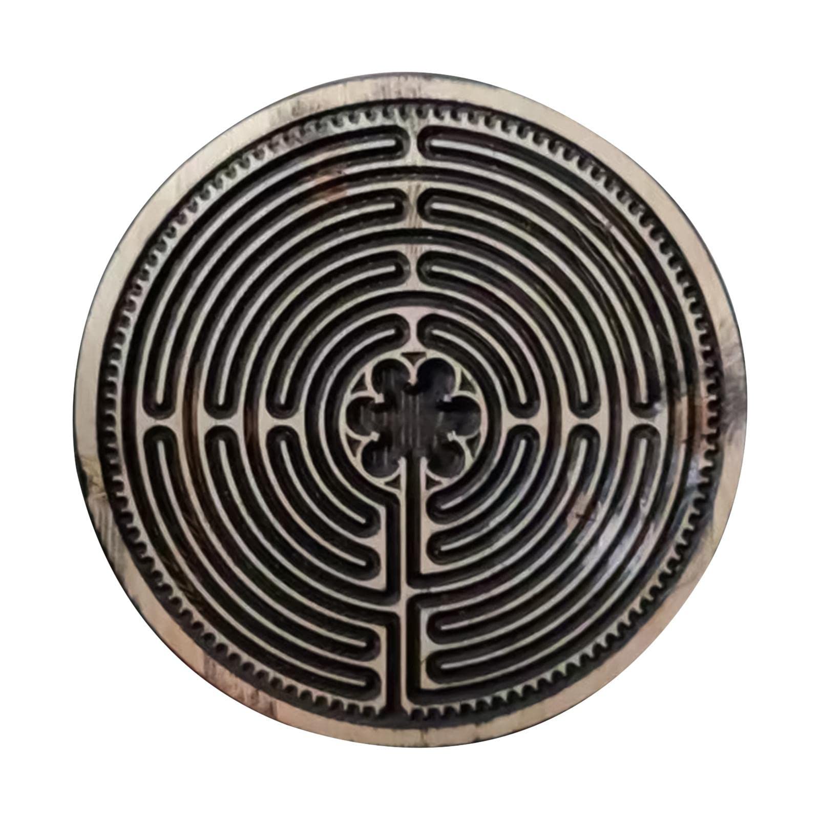 Veeteah Finger Labyrinth | Wooden Finger Maze Board Handmade Round Finger Labyrinth Round for Mindfulness, Meditation and Stress Relaxation