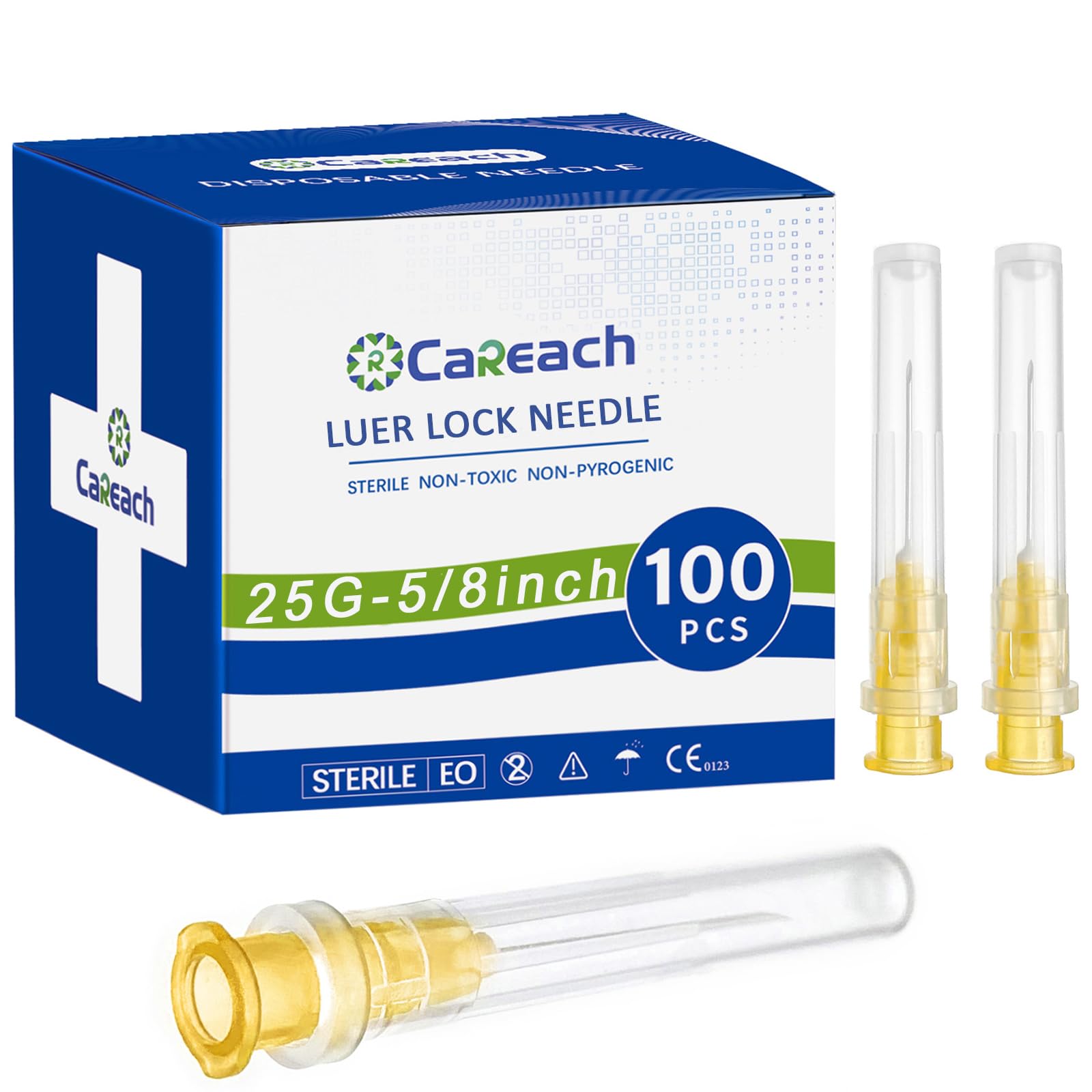 100pcs 25 Gauge 5/8inch Needles for Scientific Labs, Measuring and Refilling Inks