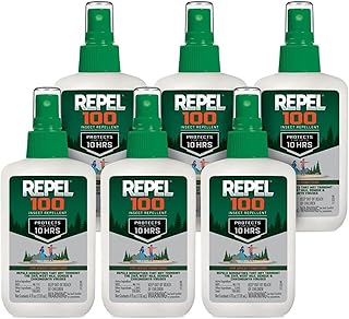 Repel 100 Insect Repellent, 4 Ounces, With DEET, 10-Hour Protection Long-Lasting Insect Repellent Pump Spray Repels Mosqui