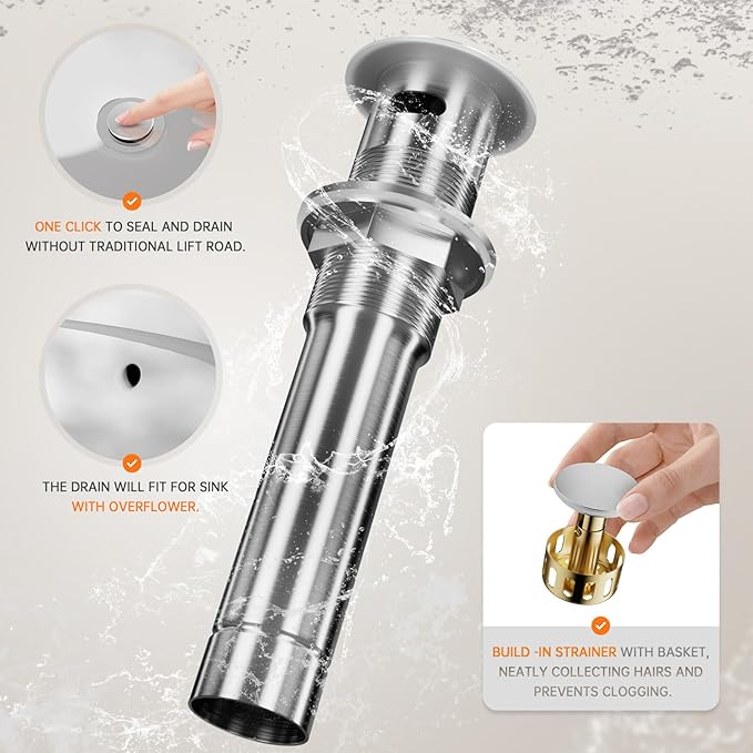 Grifería Lavamanos Monocomando 3 Huecos Acabado Plateado miniatura 9