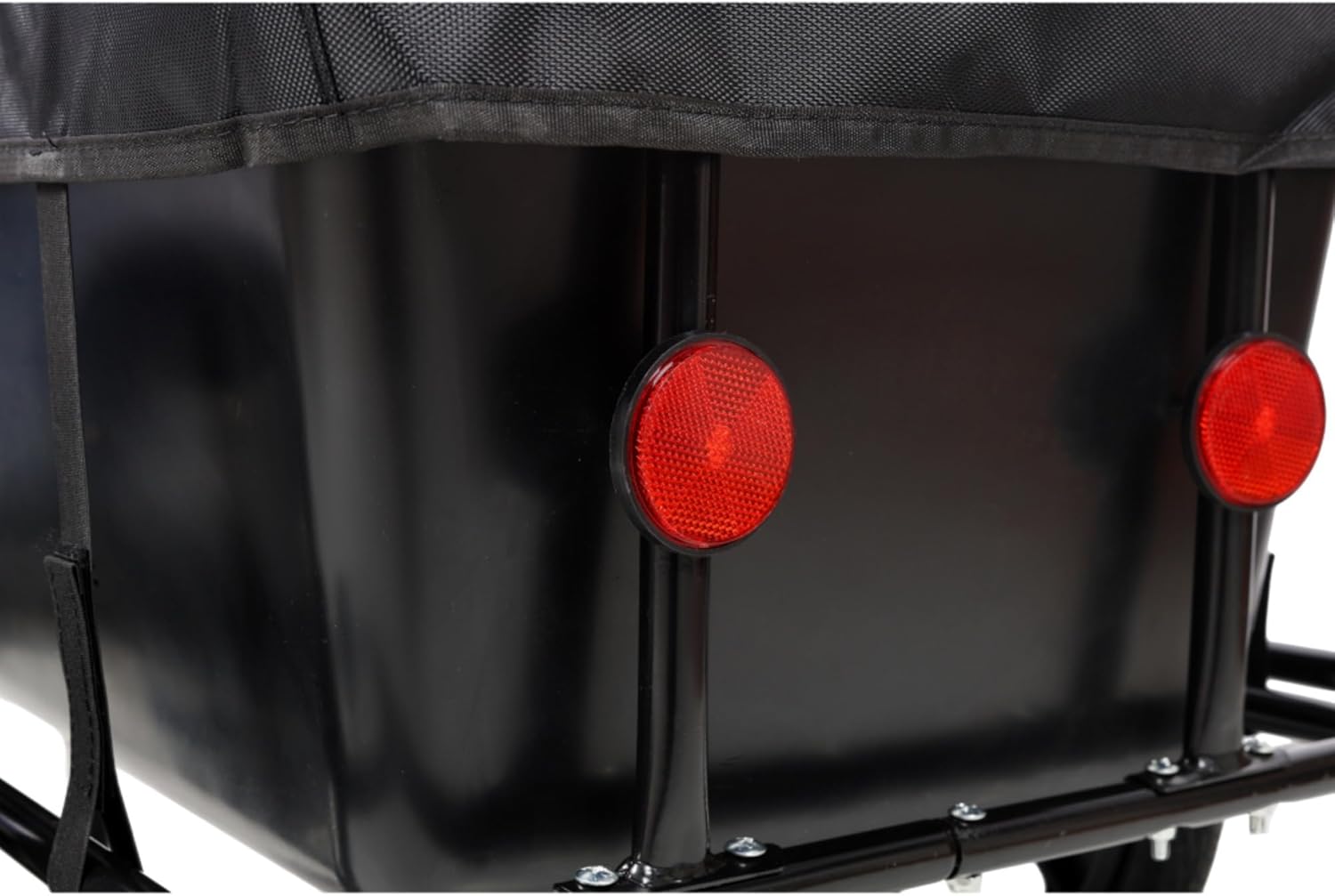 Heavy Duty Bike Cargo Trailer with Support Bar, 900D PVC Waterproof Cover & Removable Storage Box, Utility Bicycle Wagon Trailer for Shopping, Camping, Grocery & Outdoor Activities