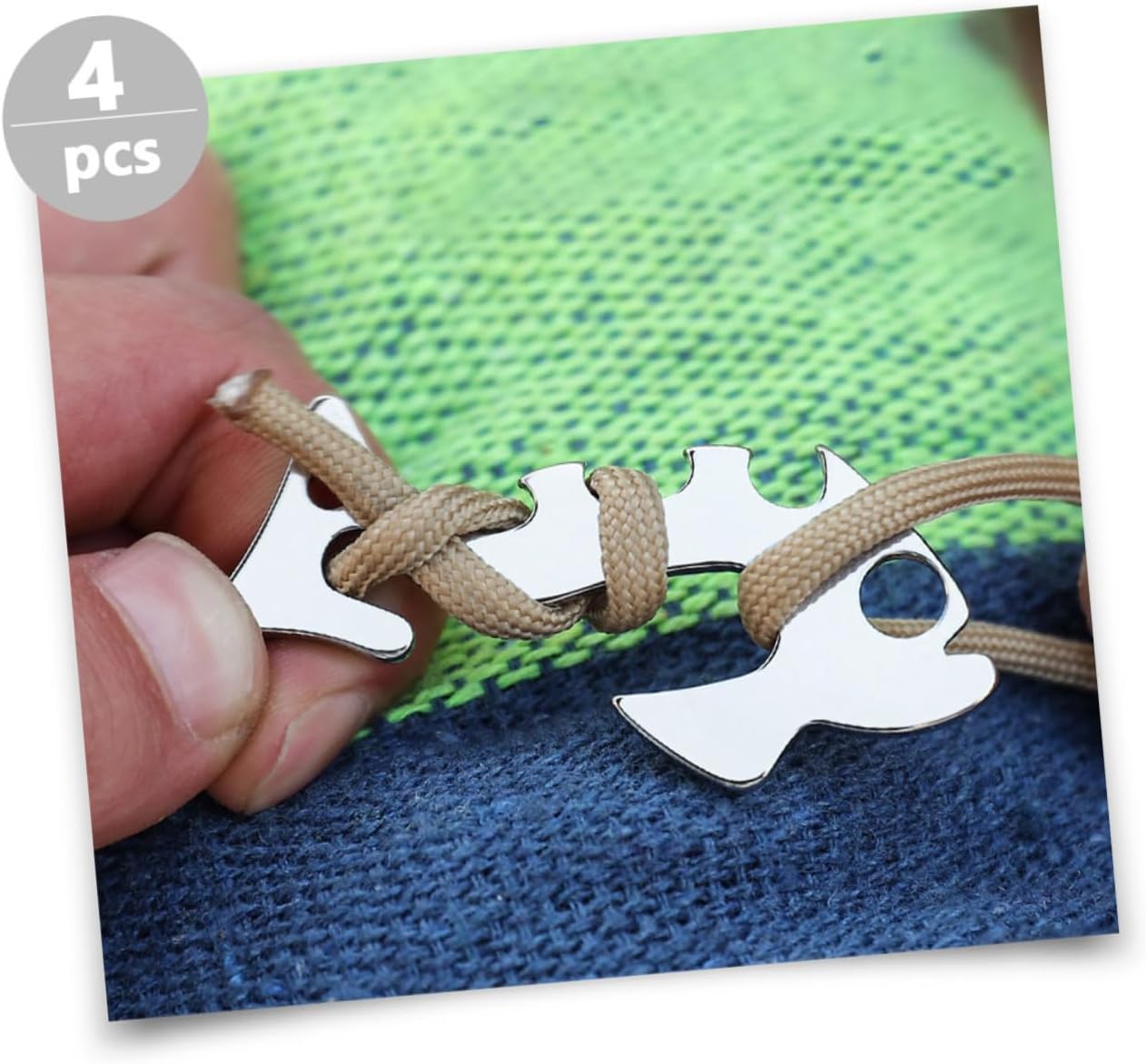 HEMOTON 4Pcs Wind Rope Buckle Adjuster for Camping Supplies Durable Tent Cord Fasteners Lightweight Outdoor Wind Stopper for Tents Sleeping Bags and Beach