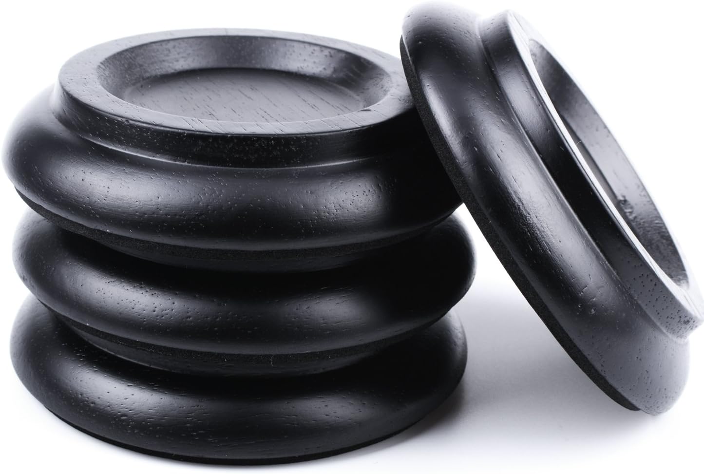 Piano Caster Cups for Upright Piano,Wood Caster Cups Piano Leg Floor Protectors with Non-Slip