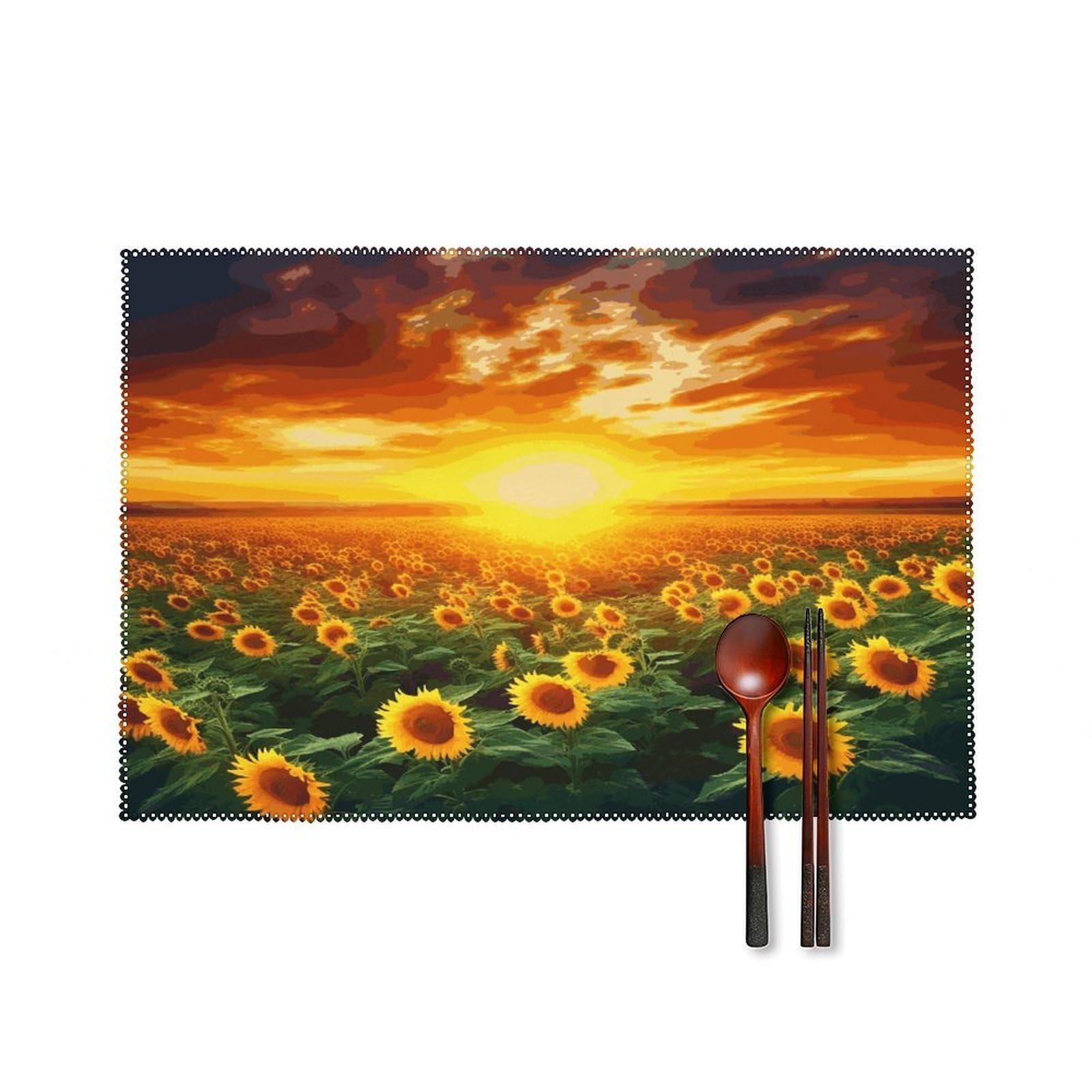 Fodpand Style Dreamlike Sunset Placemats Set Of 4 Place Mats Table Mats