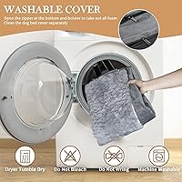 Vista 8 de Comfort Expression Cama ortopédica para perros extra grandes de 45 x 35 pulgadas, cama para mascotas XL de espuma tipo caja de huevos impermeable