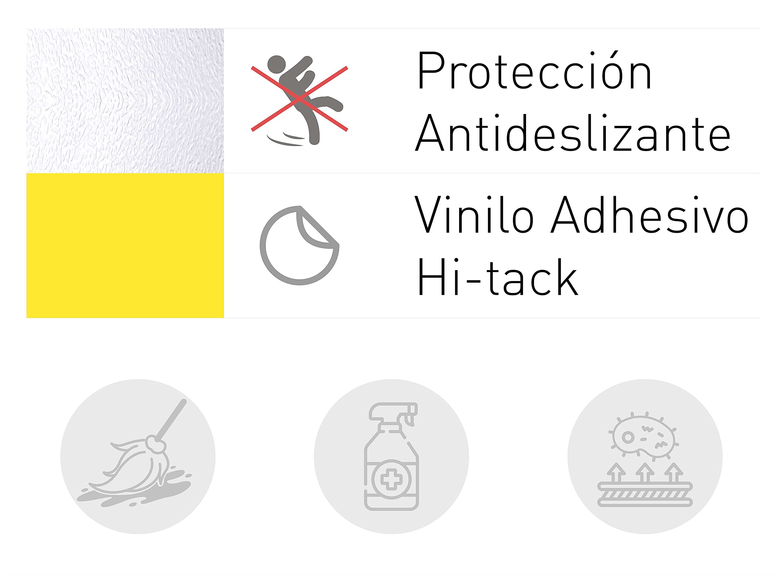 Frecce adesive per pavimento 10 pz da 8 cm giallo adesivi di segnalazione direzionale antiscivolo per pavimento (8 cm giallo)