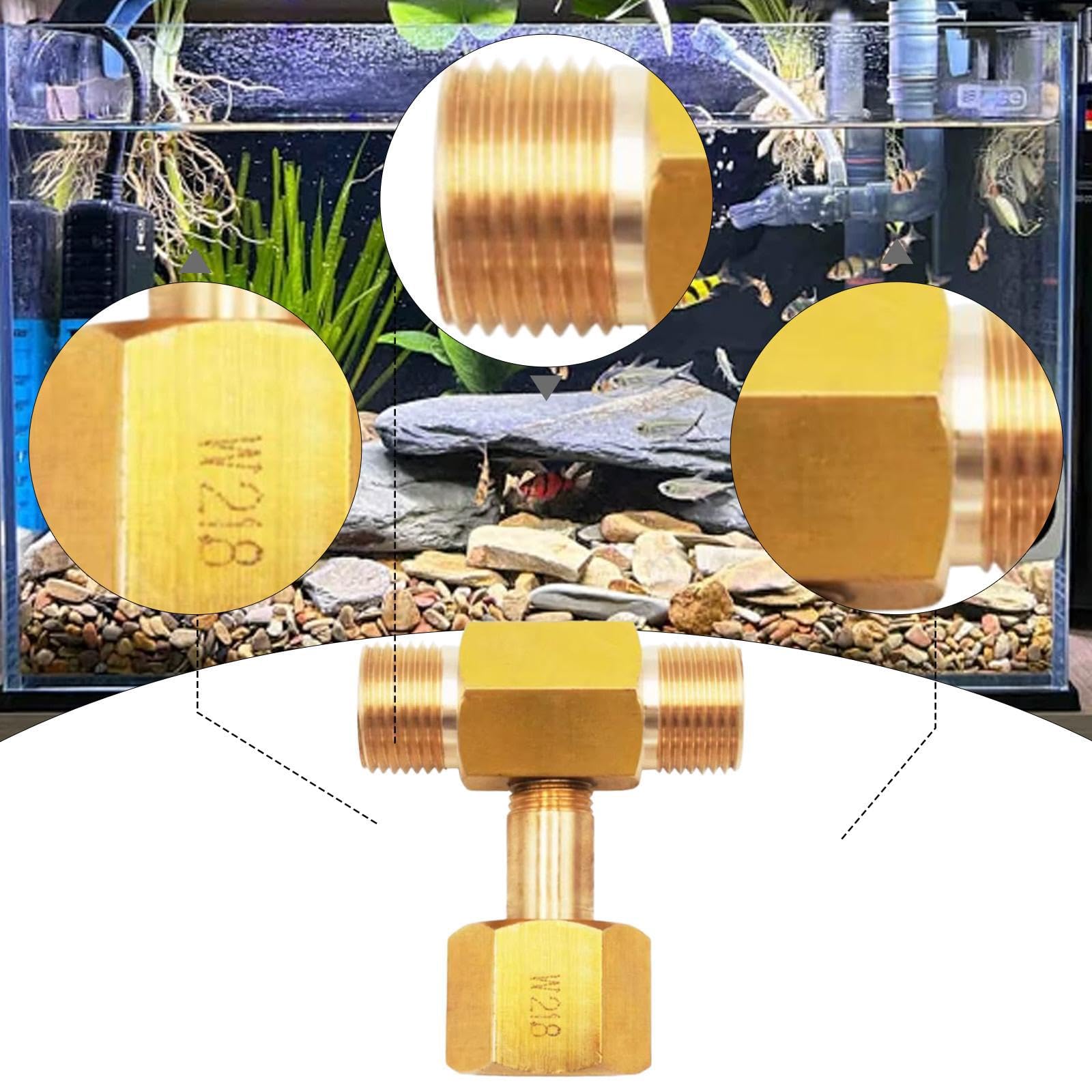 Regulador De CO2 para Tanques Acuario con Interfaces W21.8-14 Y Diseño A Prueba Fugas