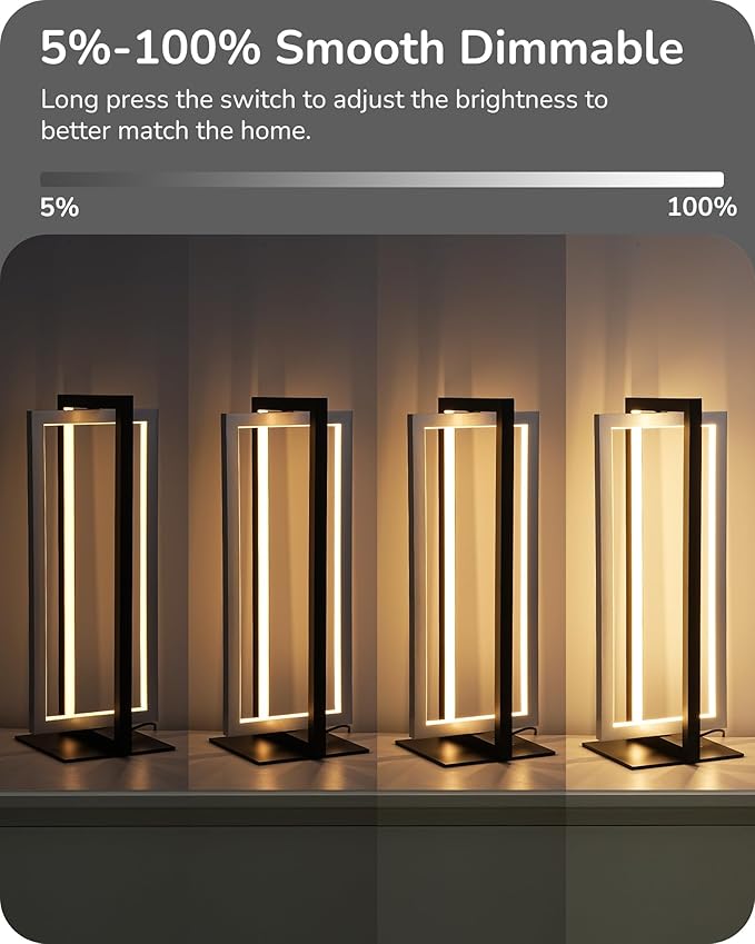 Lámpara de Mesa LED Moderna EDISHINE, 750LM, 3 Temperaturas de Color miniatura 4