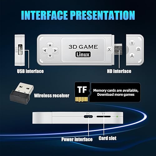 Miniatura 6 de Y6 - Consola de juegos retro 4k con más de 10000 juegos retro incorporados, más de 40 emuladores, 2 controladores inalámbricos de 2.4G, videojuegos