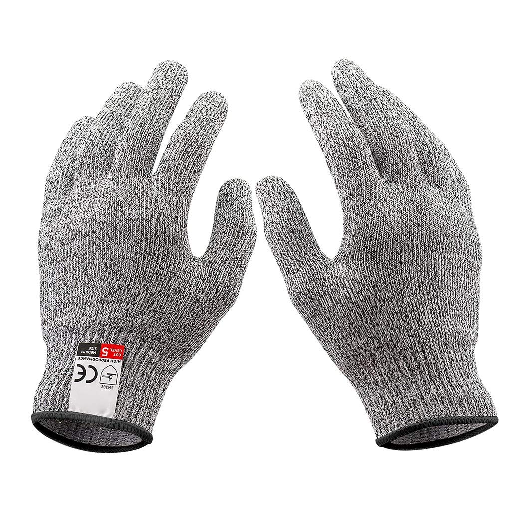 Knife Proof Cut Resistant Work Gloves, Safety Work Gloves,Cut-Resistant Level 5 Kite Fishing Gloves Wear-Resistant Anti-Puncture Anti-Skid Work Gloves (XL)