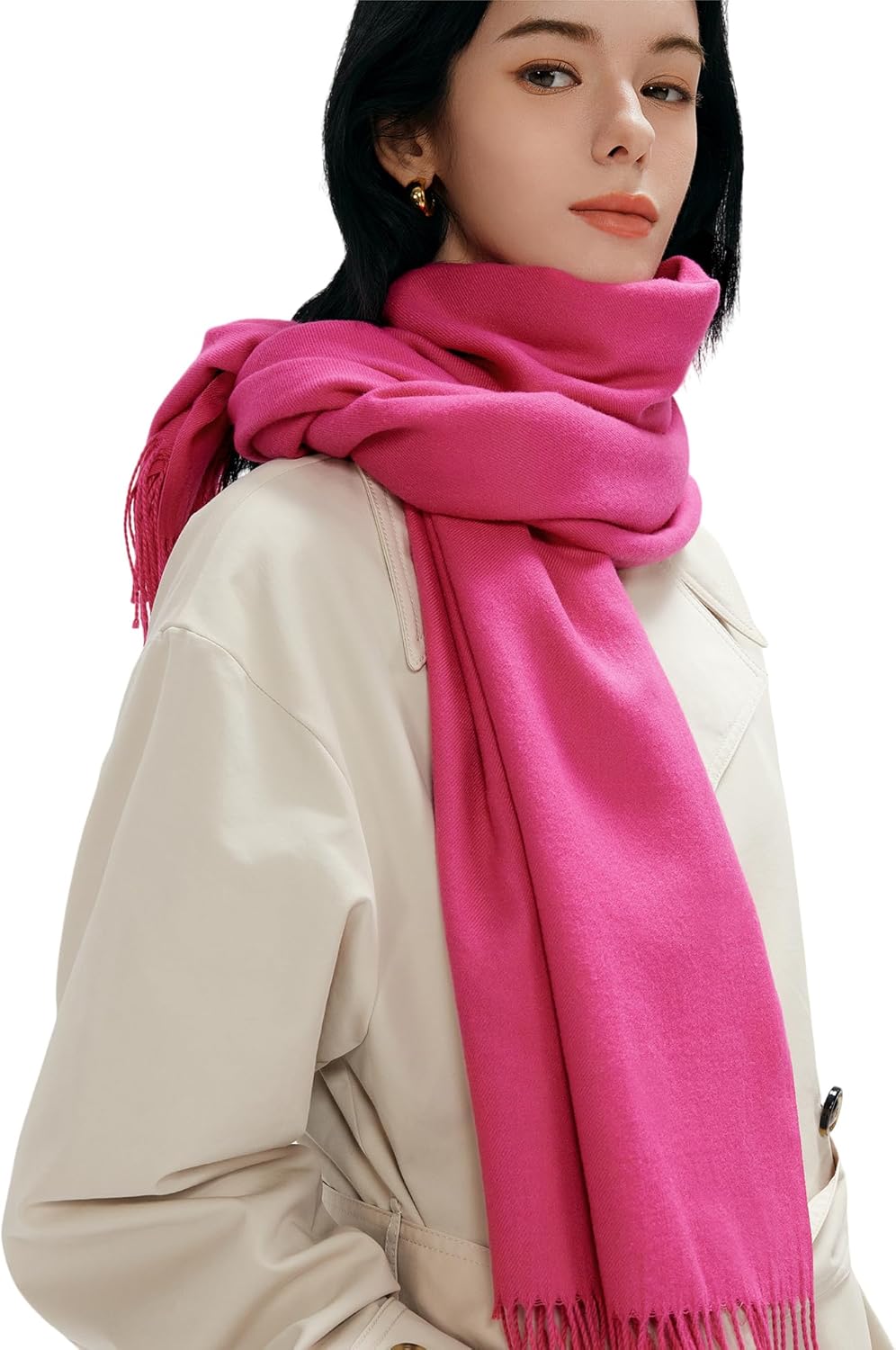 maamgic Women's Winter Scarf Soft Warm Scarf for Women Cozy Shawl Wraps for Women Lightweight Pashmina Style Wrap - Image 4