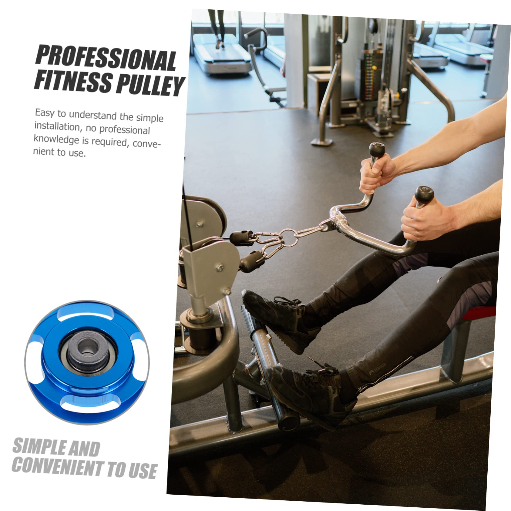 IMIKEYA Polea De Equipo De Fitness Accesorio De Equipo De Fitness Accesorios De Fitness Polea De Fitness Resistente Desgaste Polea De Cable Navy Aleación De Aluminio