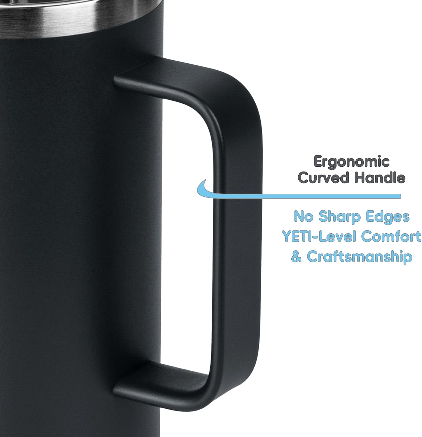 14 / 24oz Insulated Coffee Mug With Handle, Break & Scratch Resistant lid With Detachable Slider, Stainless Steel Vacuum Insulation Tumbler, BPA Free - Thoughtful Gift - Gray - Image 5