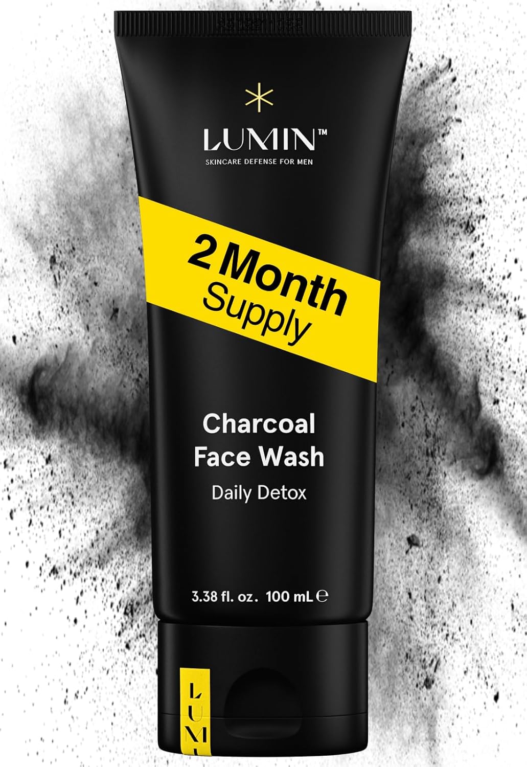 Lumin Charcoal Face Wash Daily Detox for Men Charcoal Cleanser