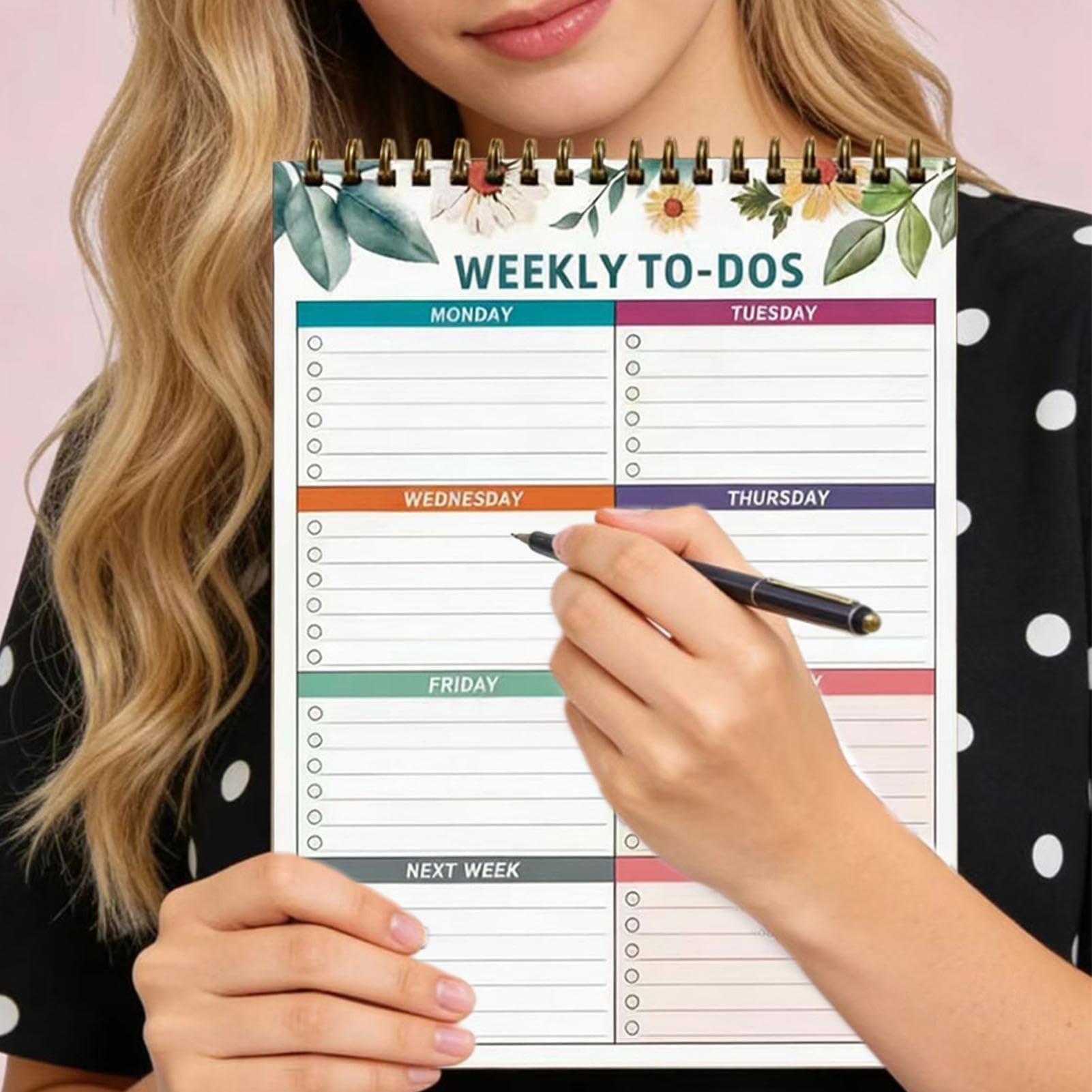 Undatierter Wochenplaner mit Notizbuch – Ideal für Zuhause & Küche