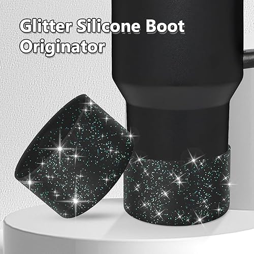 Miniatura 5 de WUQID Funda protectora de silicona compatible con vasos Stanley Tumbler de 20 a 40 onzas y botella Hydro Flask de 12 a 24 onzas, reduce las