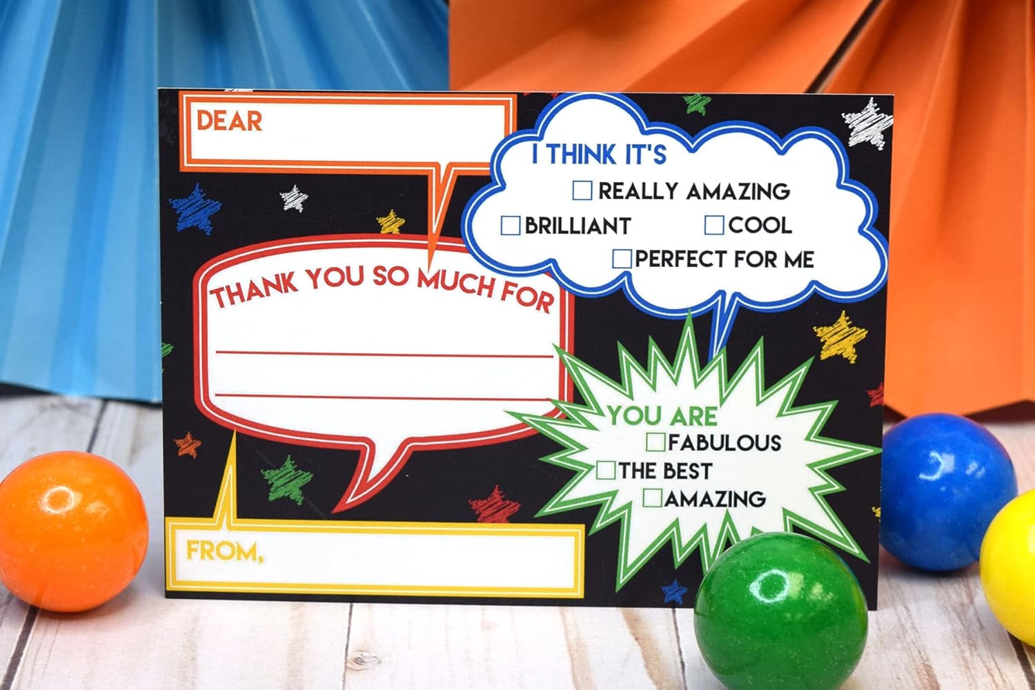 Chalkboard Speech Bubble Birthday Thank You Notes for Kids, Ten 4″ x 5.5″ Fill In The Blank Cards with 10 White Envelopes by AmandaCreation… Chalkboard Speech Bubble Birthday Thank You Notes for Kids, Ten 4″ x 5.5″ Fill In The Blank Cards with 10 White Envelopes by AmandaCreation…