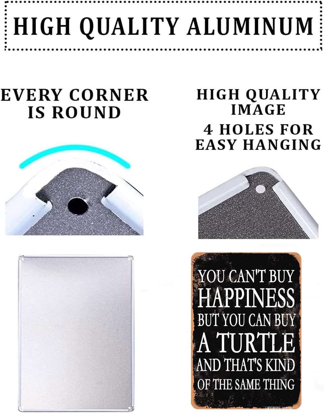 LMYUHONG Tin Metal Sign-You Can't Buy Happiness But You Can Buy Bearded Dragons-6x8inch Retro Vintage Funny Style Wall Art Decor Yard for Pet Enthusiasts image 3