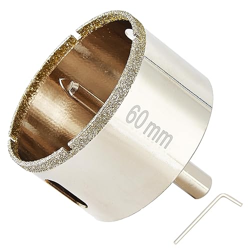 Vista 65 de Sierra perforadora de diamante de 3/4 pulgadas con broca piloto, brocas para azulejos de porcelana, granito, cerámica, mármol, vidrio, piedras