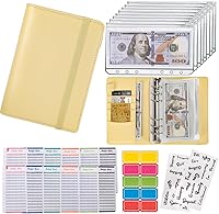 Vista 18 de Carpeta presupuestaria sobres de efectivo A6 carpeta de ahorro de dinero con sobres con cremallera (blanco)