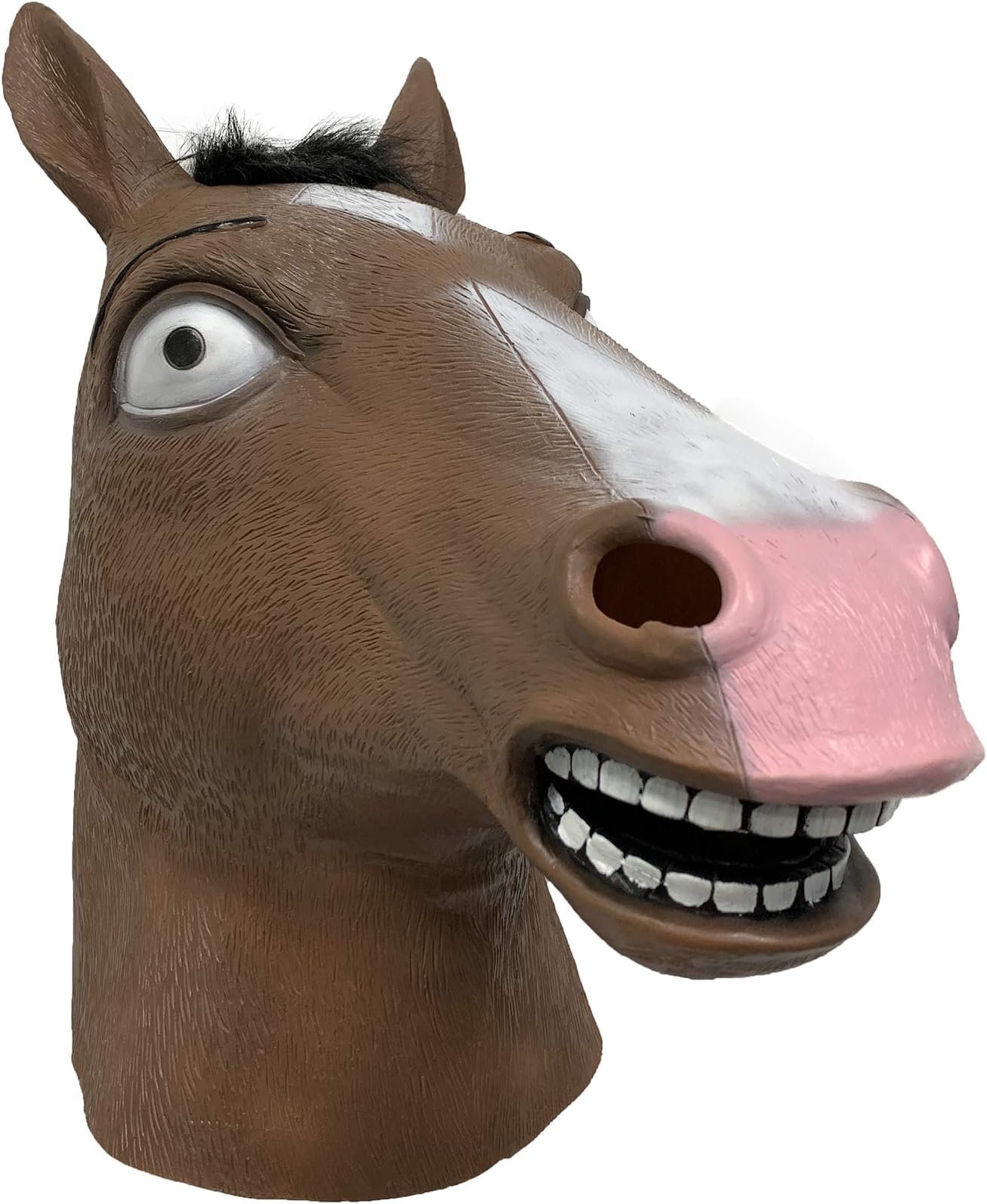 LLHBoJack Horseman Mask Novelty Latex Cosplay Anime Halloween Cosplay Costume Accessories Props Brown