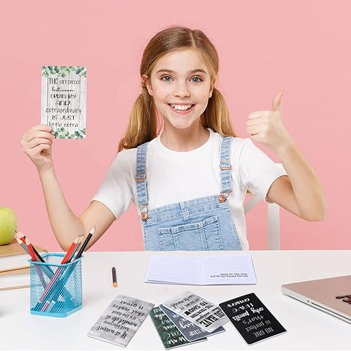 Miniatura 55 de Outus 96 cuadernos inspiradores, cuaderno motivacional, cuaderno de bolsillo pequeño, cuaderno inspirador para escuela, oficina, viajes, suministros