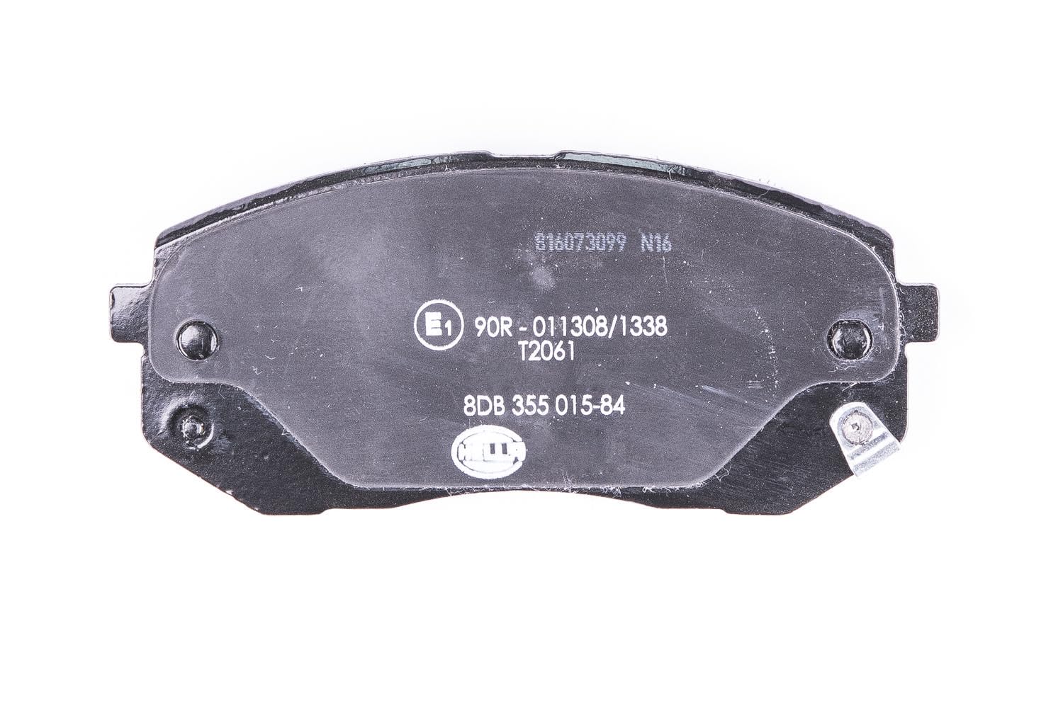 HELLA 8DB 355 015-841 Kit de plaquettes de frein - avec indicateur d'usure | Compatible avec: HYUNDAI i40 I, i40 I CW, ix35, ix35 Van, SONATA V, SONATA VI, TUCSON, TUCSON Kasten/SUV, KIA CADENZA I