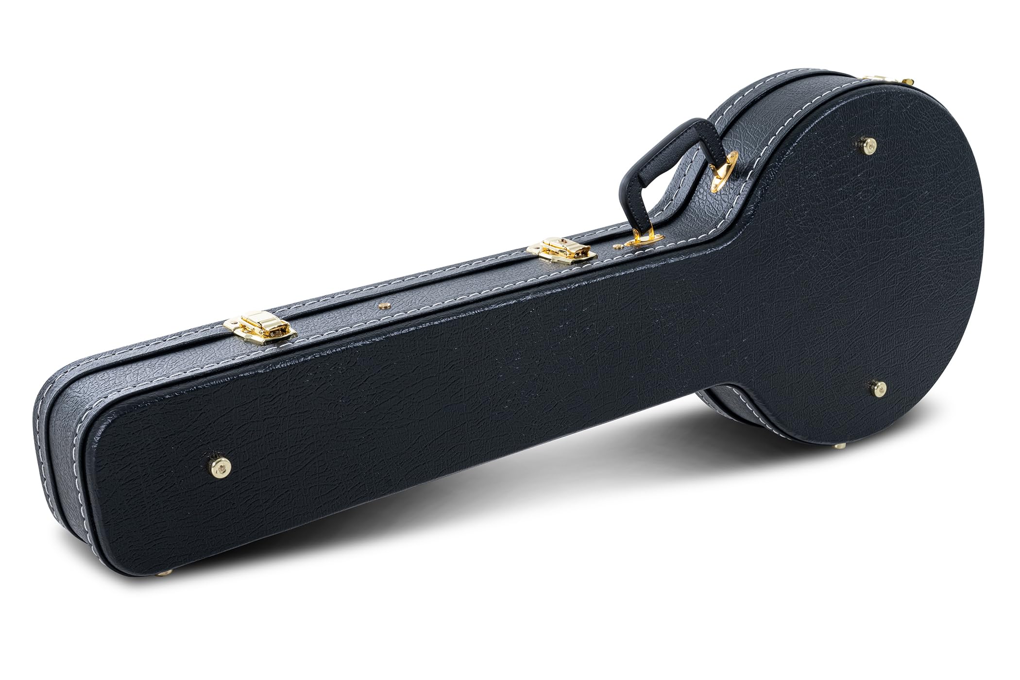 GEWA Custodia per banjo Flat Top Economy - Valigia per banjo a 5 e 6 corde - Anima in legno - 4 serrature cromate - 1 con chiave - Rivestimento in similpelle - Interno in velluto nero