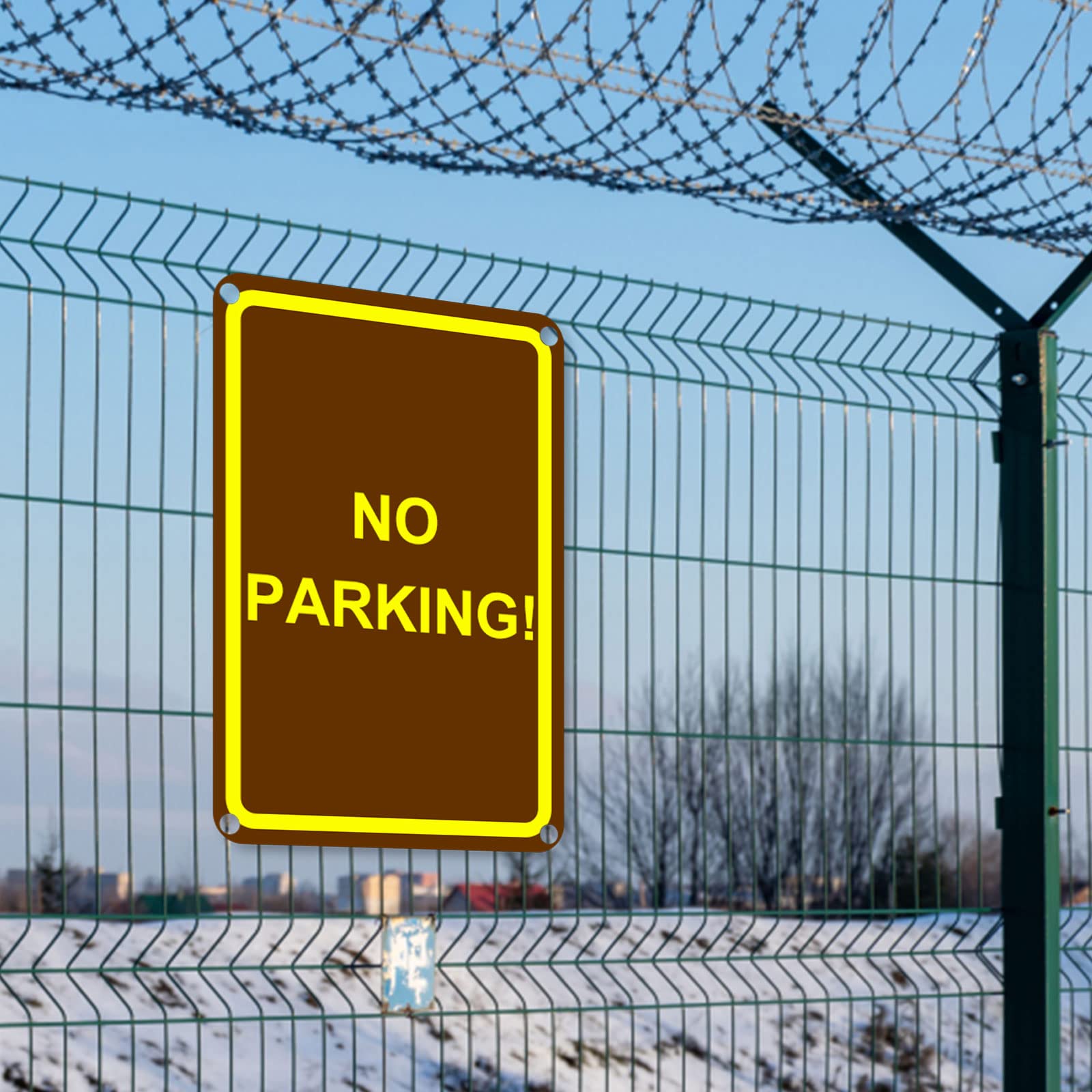 Custom Signs Outdoor Metal Personalized Aluminum Metal Sign Make Your Own Sign Customized with Picture Logo Image Text for Business Parking 8x12 inch