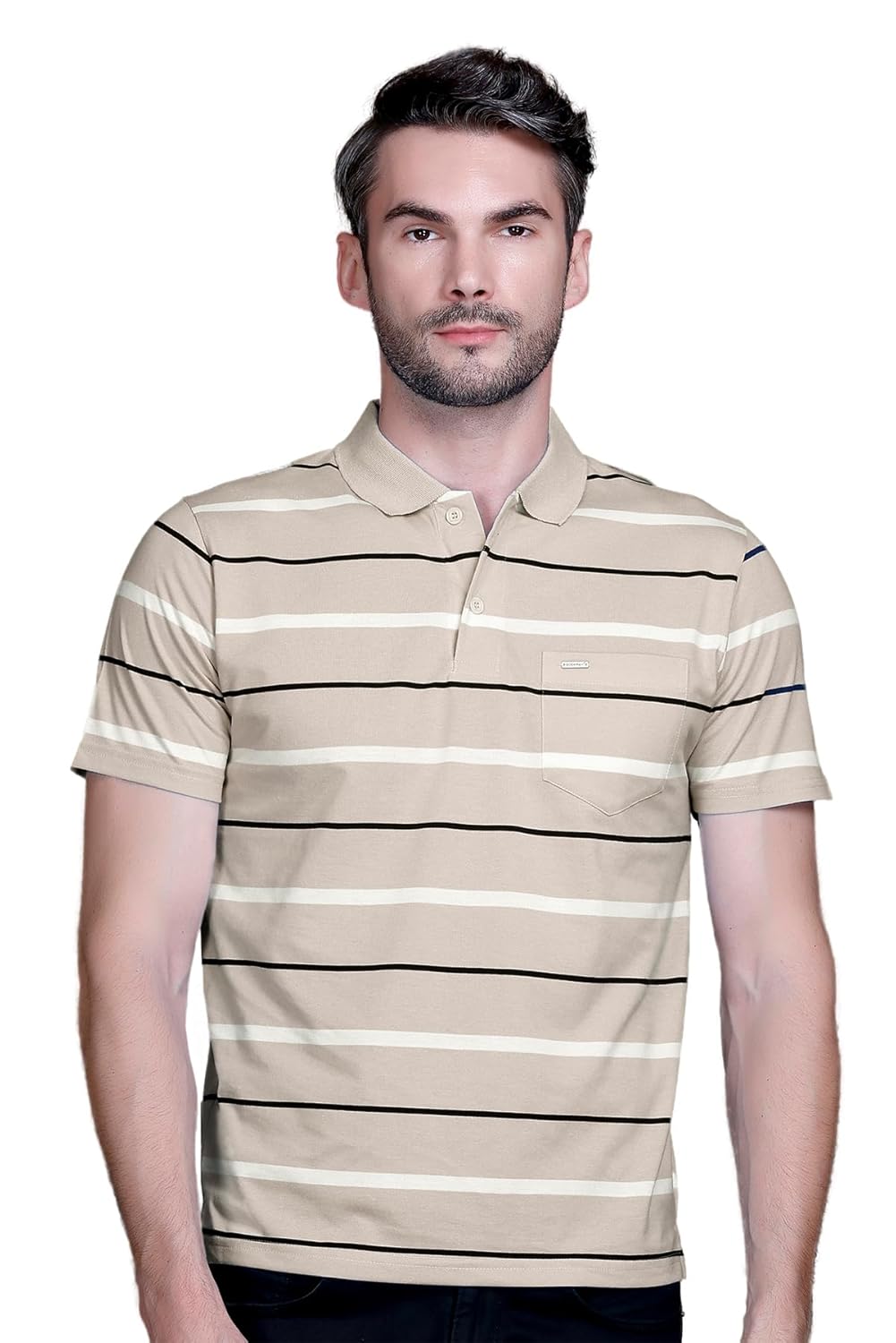 GODFREY Polo T Shirt for Man with Pocket – Half T Shirt for Men Cotton