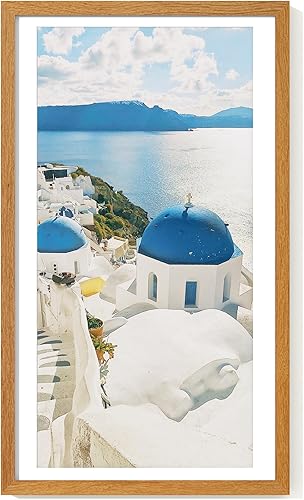 Miniatura 56 de Axeman Marco para póster de 18 x 24 pulgadas con paspartú para 16 x 20 pulgadas, marco de fotos de madera maciza de roble con vidrio templado, marco