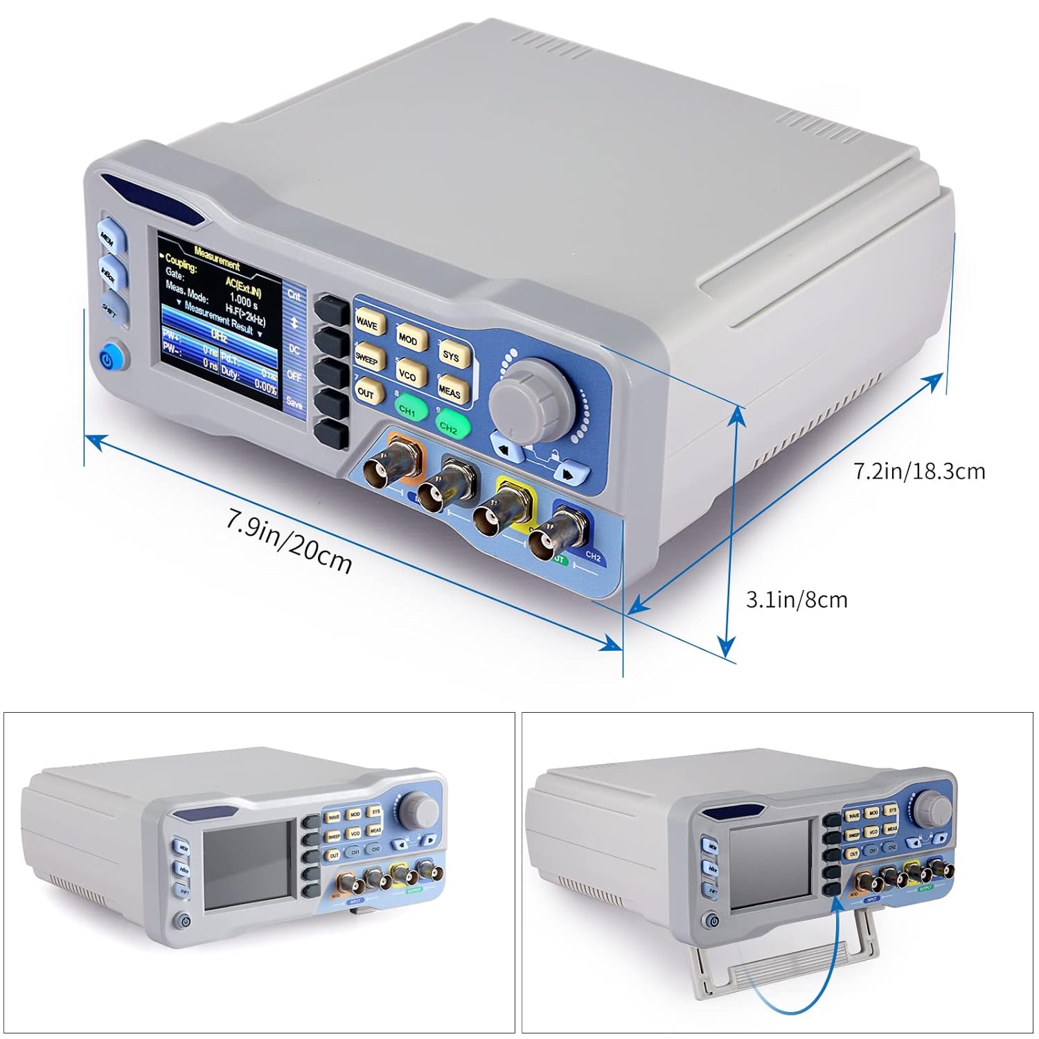 Koolertron DDS Signal Generator Counter, 2.8in Screen Display 80MHz High Precision Dual-Channel Arbitrary Waveform Generator Frequency Meter 275MSa/s
