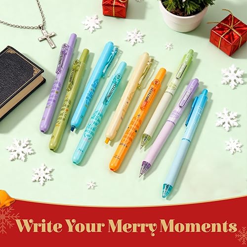 Miniatura 3 de WRITECH Set de marcadores y bolígrafos para diario de la Biblia Mate: marcadores sin sangrado para la Biblia y bolígrafos de bola de tinta negra de