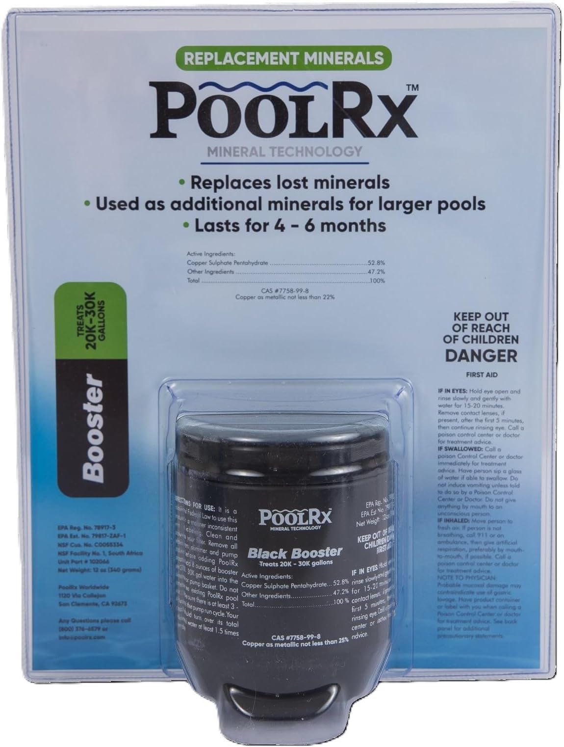 Amazon.com : Pool Rx Booster Black 20k-30k Gallons, Booster - Single ...