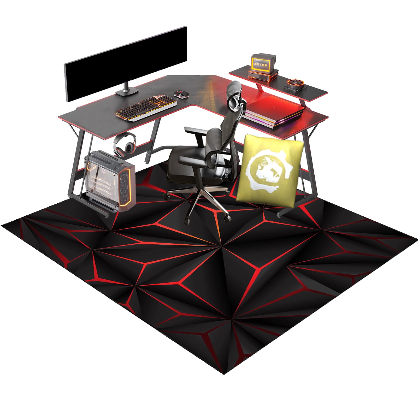 Protector Suelo Silla Ruedas Alfombra Silla Escritorio Antideslizante Alfombra Silla Gaming Alfombra Oficina para Silla con Ruedas Alfombra Protectora Suelo Silla Alfombra Gamer 100 x 140 cm